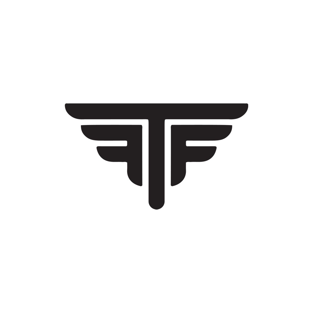 设计传媒logo设计--F字母翅膀飞翔logo图标素材下载