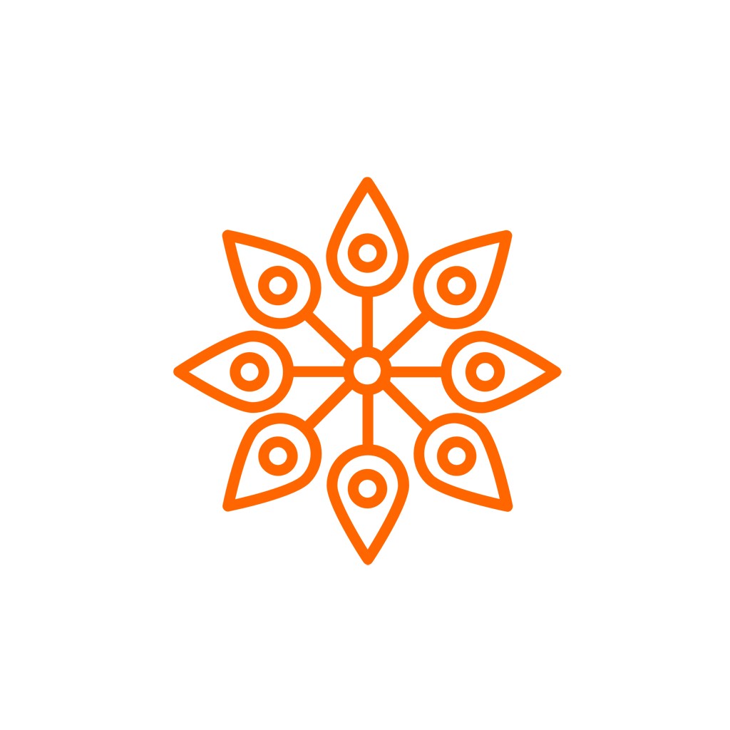 美容公司logo设计--印度瑜伽花瓣logo图标素材下载