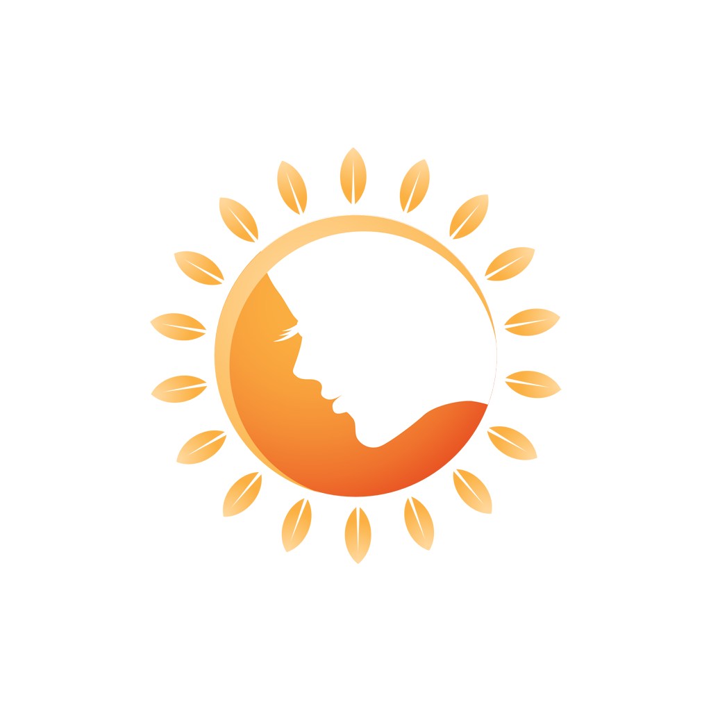 美容公司logo设计--太阳女性logo图标素材下载