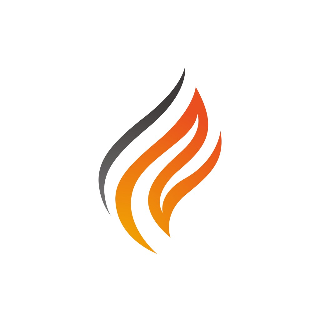 设计公司logo设计--橙色火logo图标素材下载