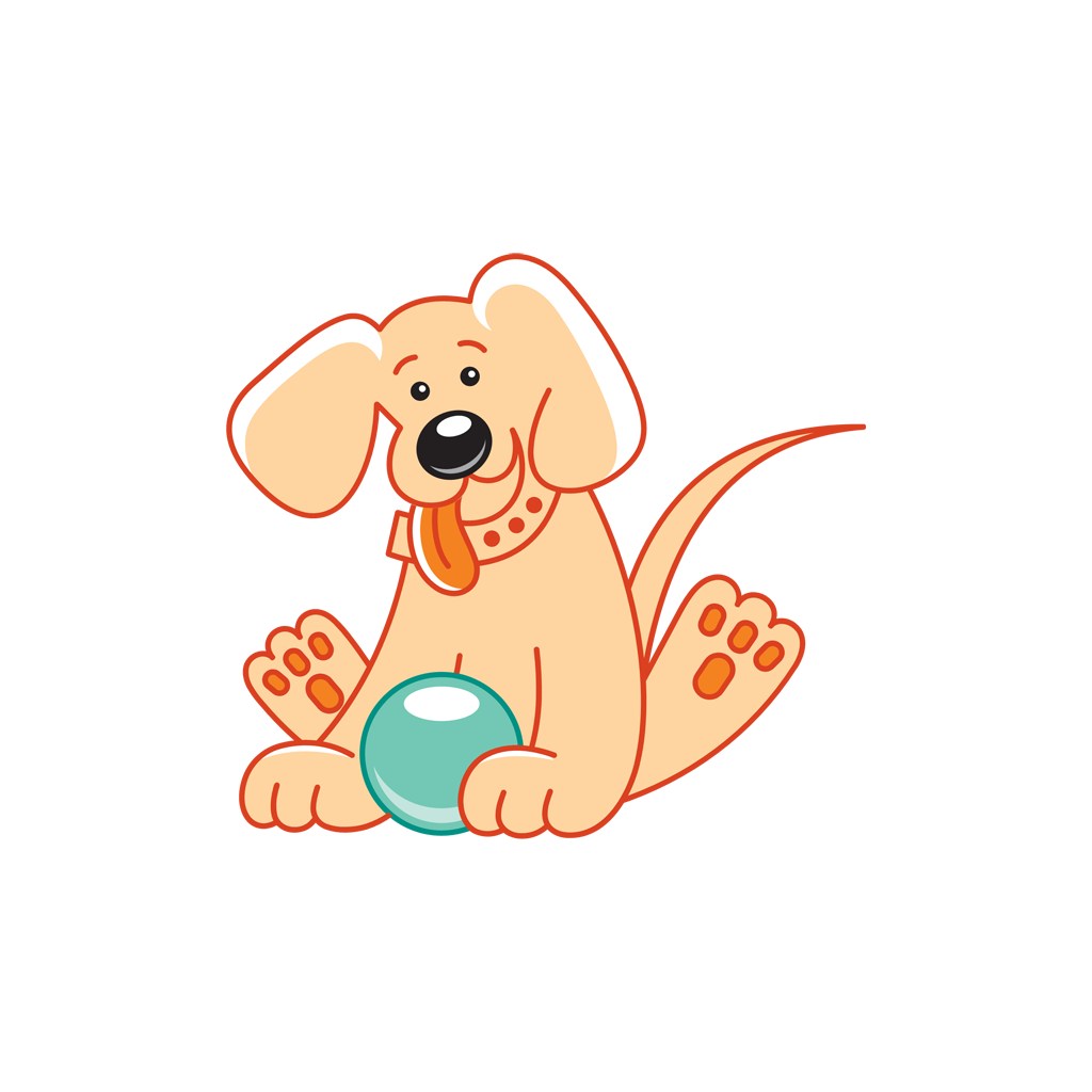 儿童玩具logo设计--可爱狗狗logo图标素材下载