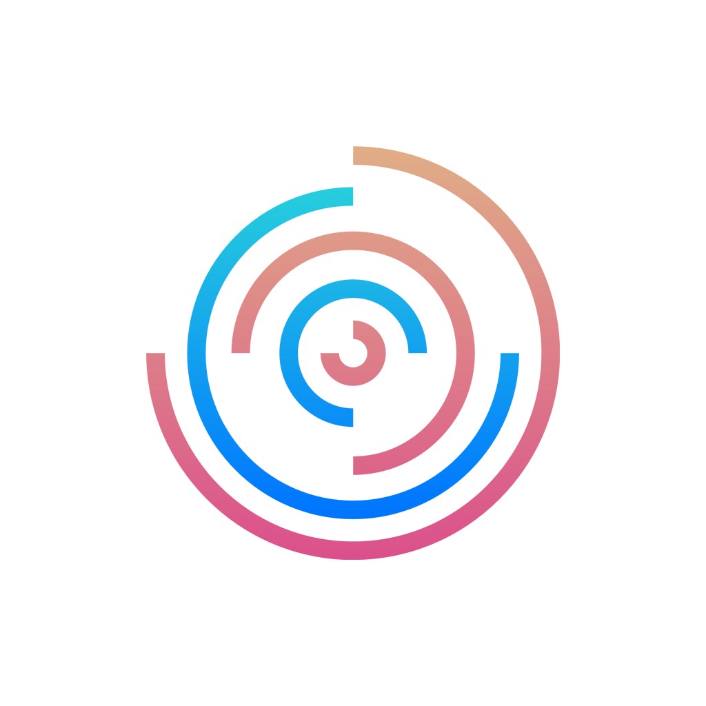 娱乐迷宫行业logo设计-彩色渐变圆形抽象迷宫矢量logo图标素材下载