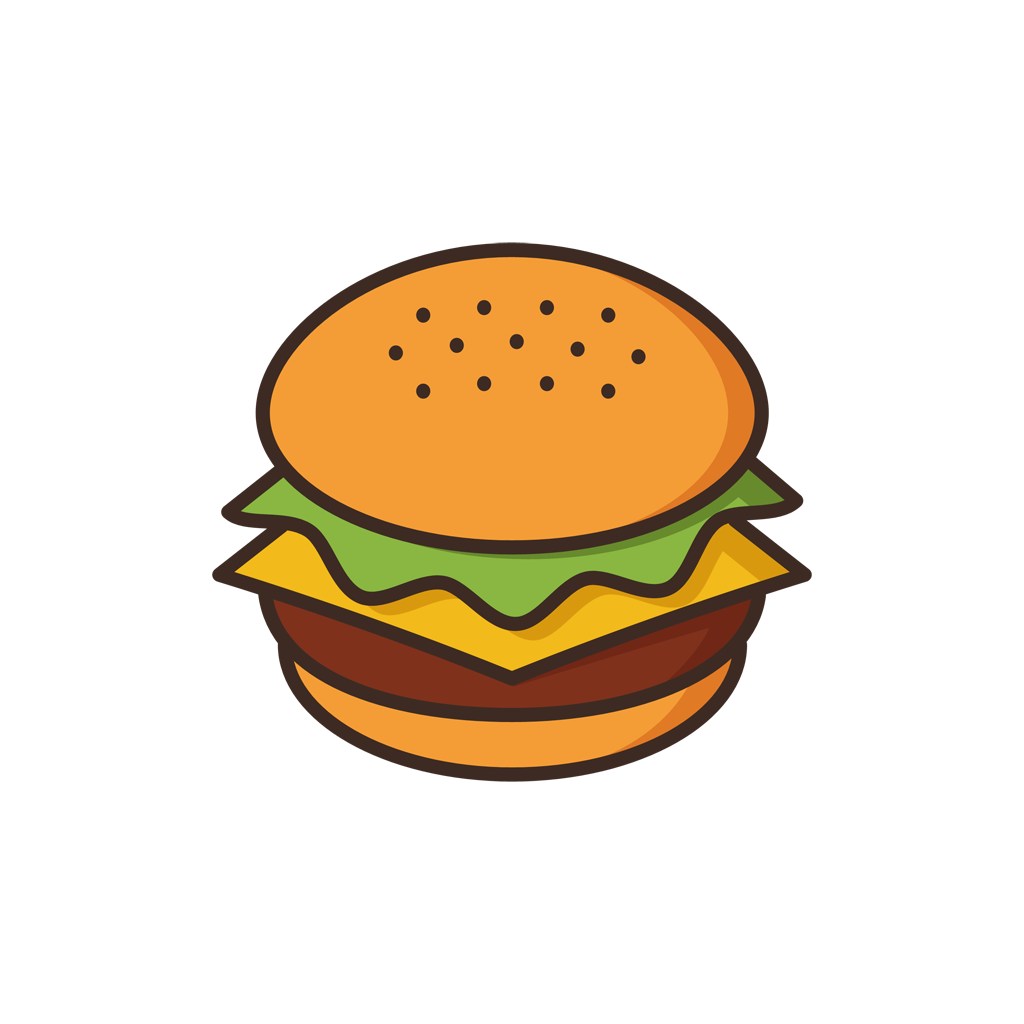 汉堡矢量图logo设计