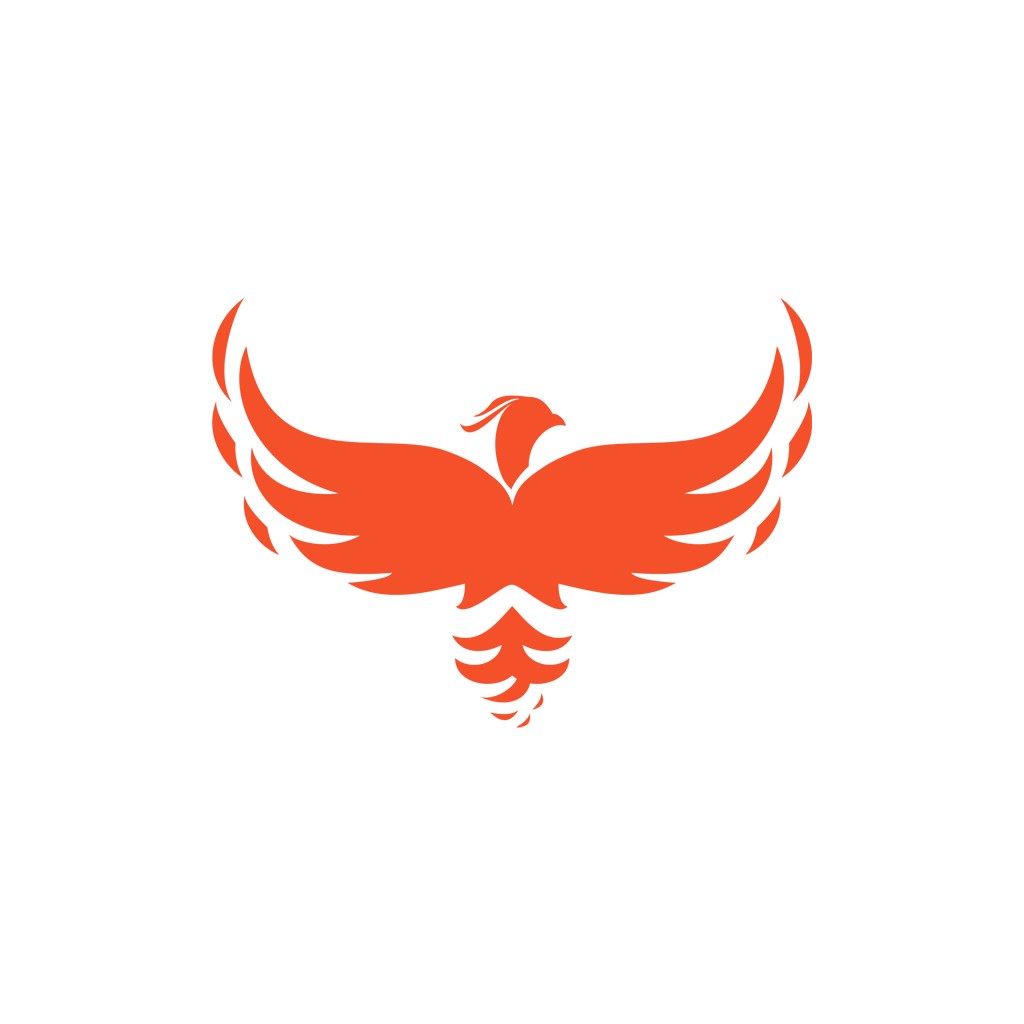 设计传媒logo设计--展翅的凤凰logo图标素材下载