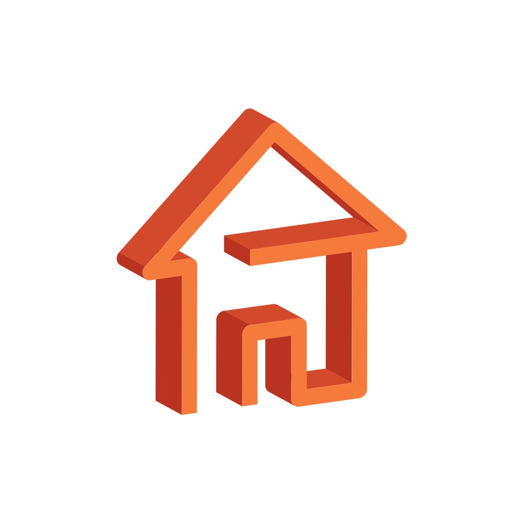 酒店旅游logo设计--立体房屋ogo图标素材下载