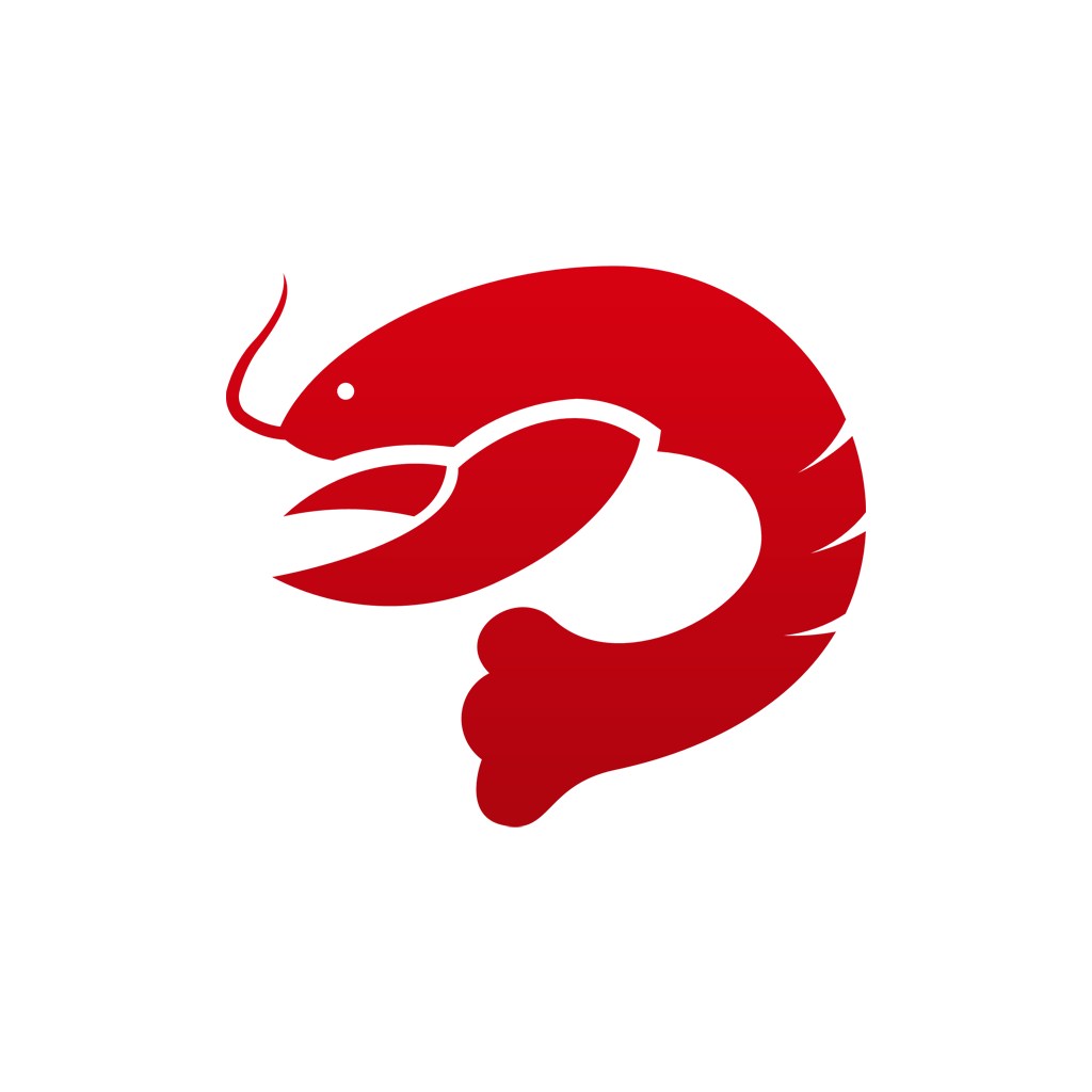 红色龙虾矢量logo设计素材