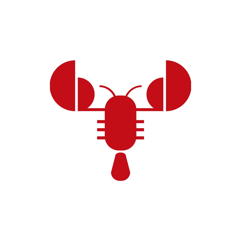 红色龙虾矢量logo设计素材