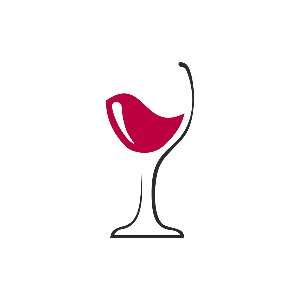 红色红酒杯矢量logo图标
