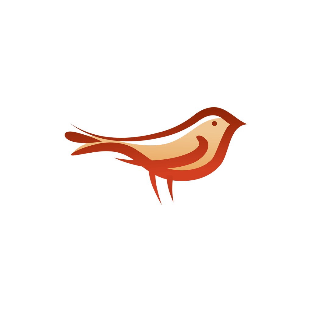 小鸟图案logo图标设计素材