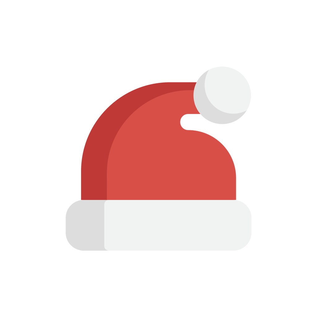 红色圣诞帽矢量logo设计
