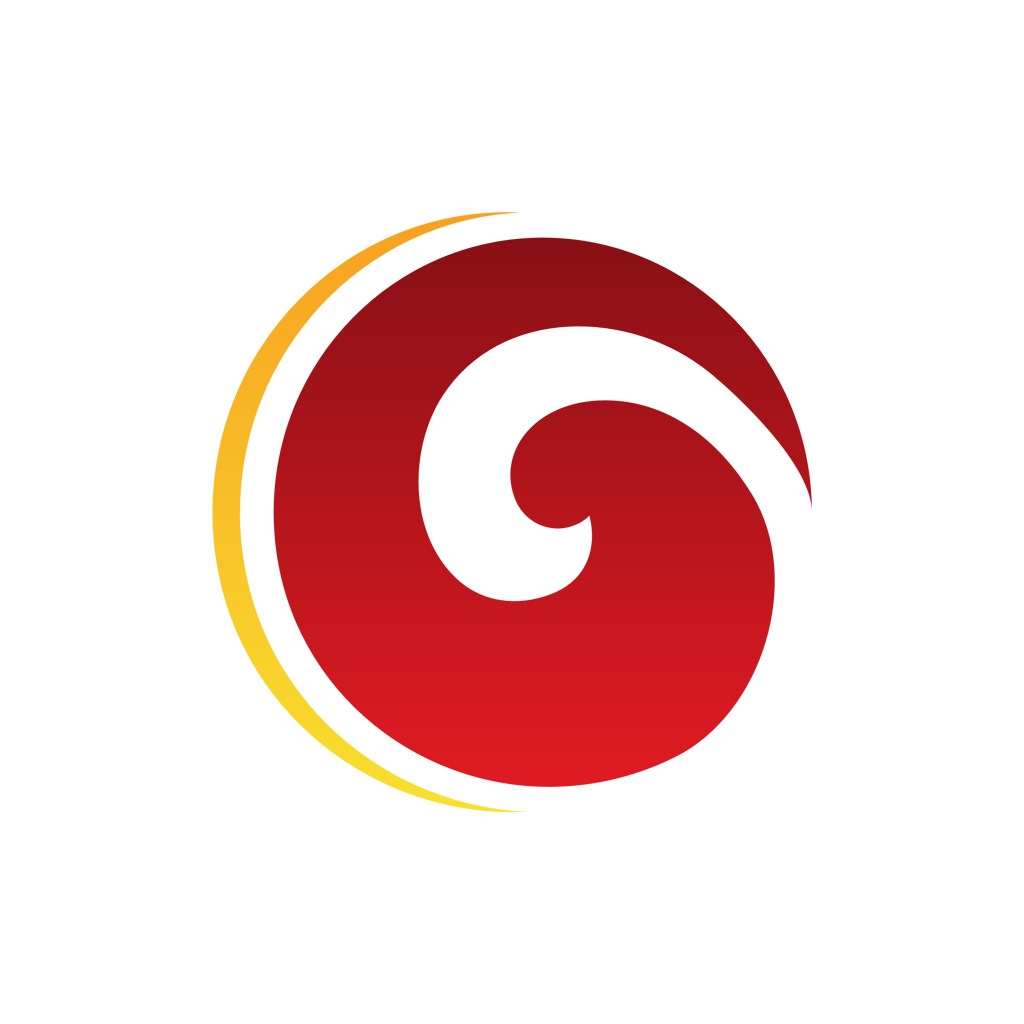 红色漩涡矢量logo设计