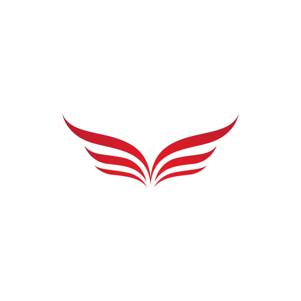 红色翅膀矢量logo图标设计