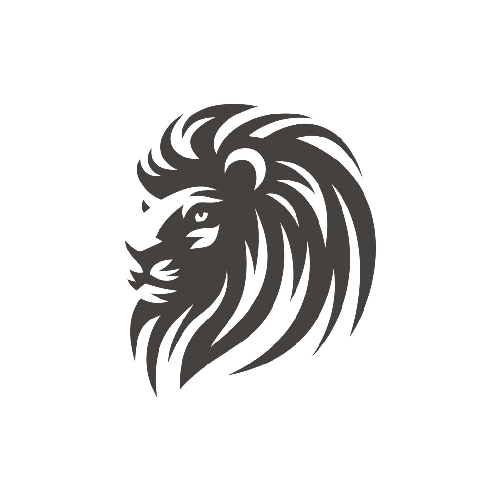 黑色雄狮矢量logo元素