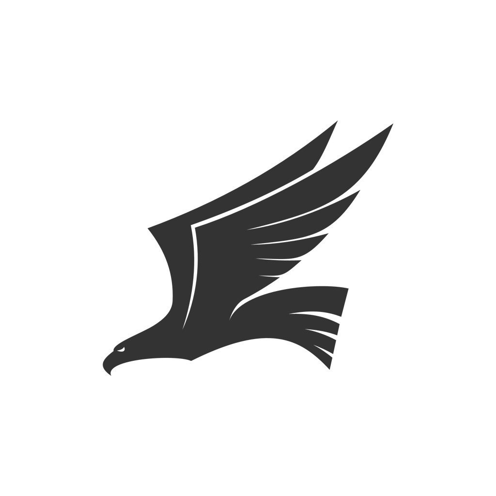 黑色飞鹰矢量logo图标