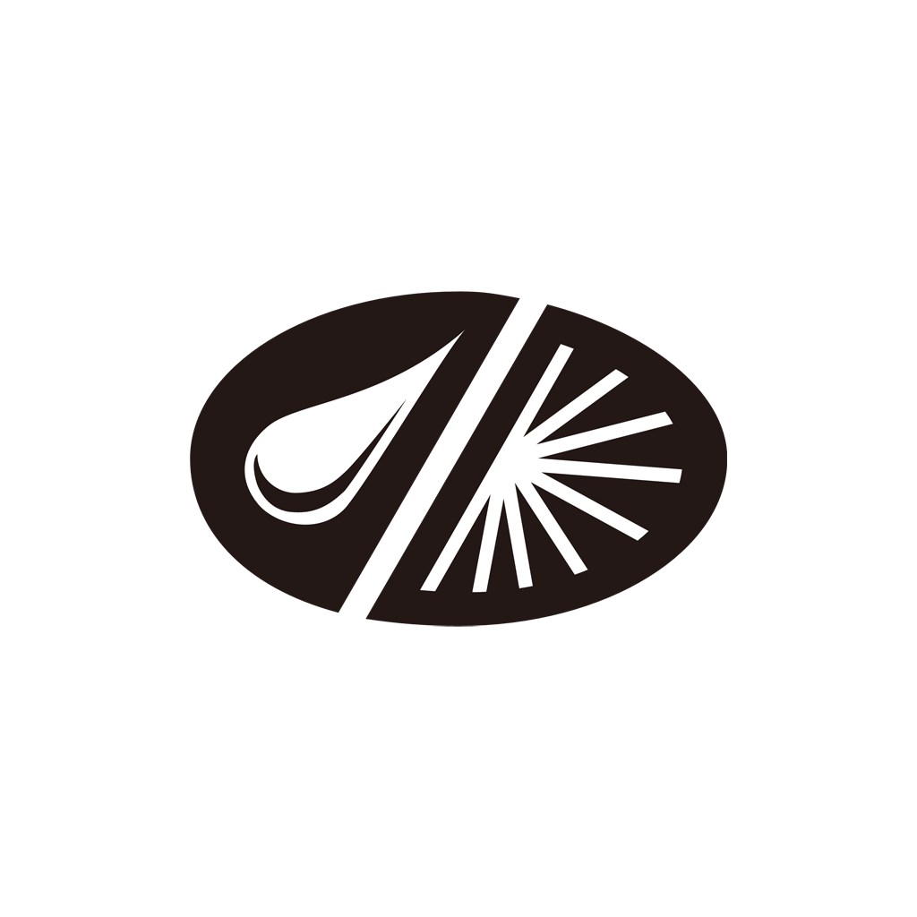 黑色椭圆水滴矢量logo