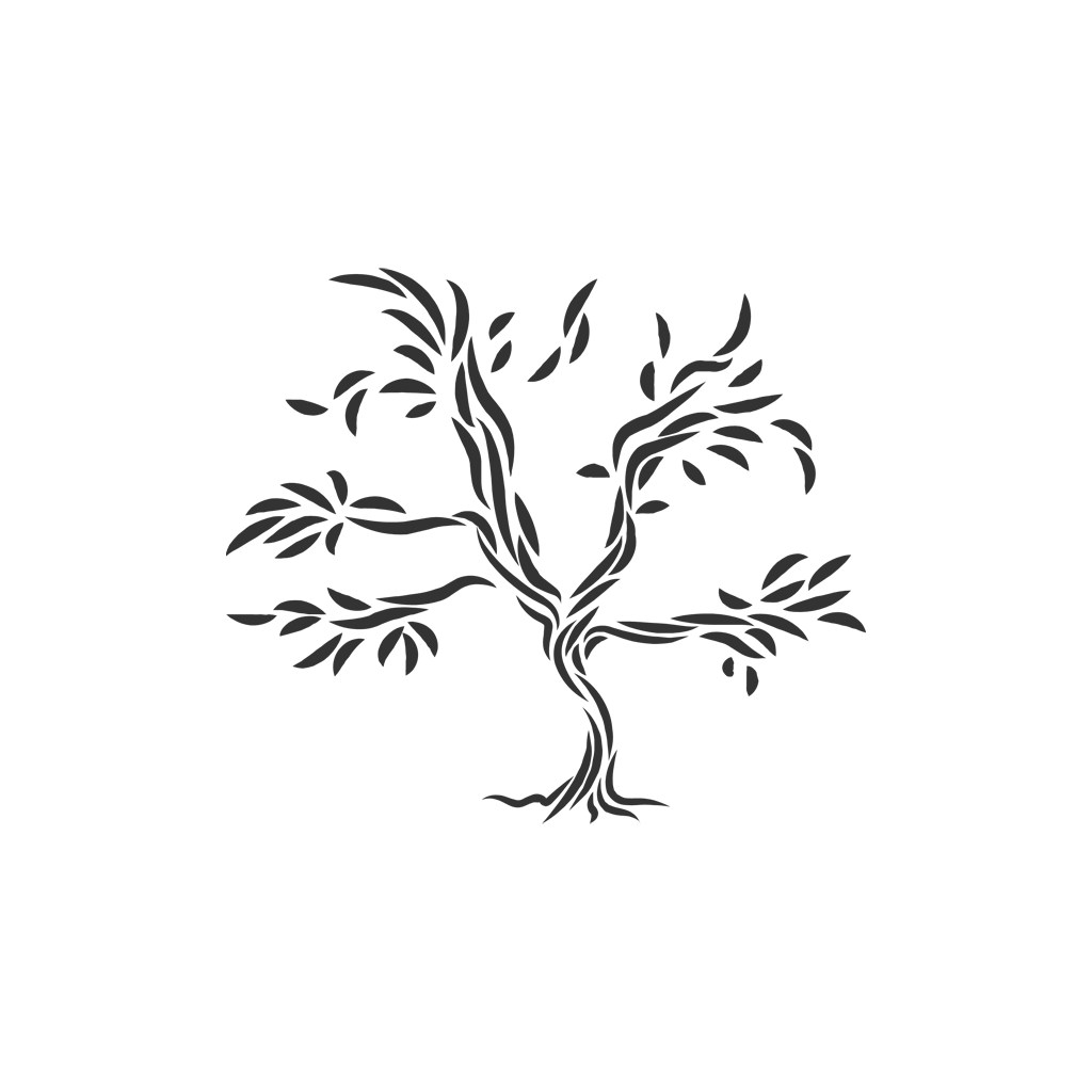 黑色树矢量logo图标