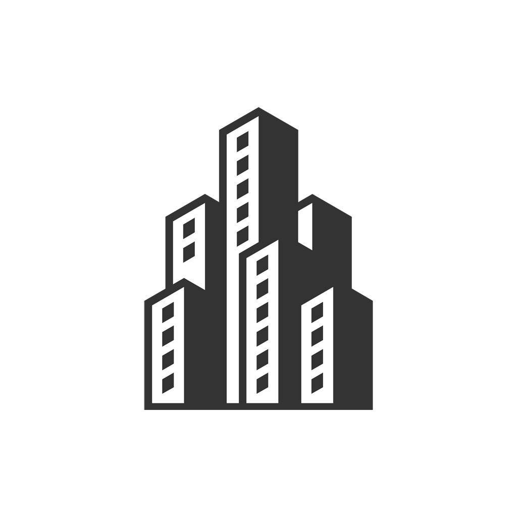 高层建筑群矢量logo图标