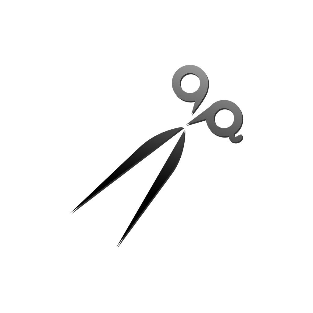 黑色理发剪子矢量logo图标