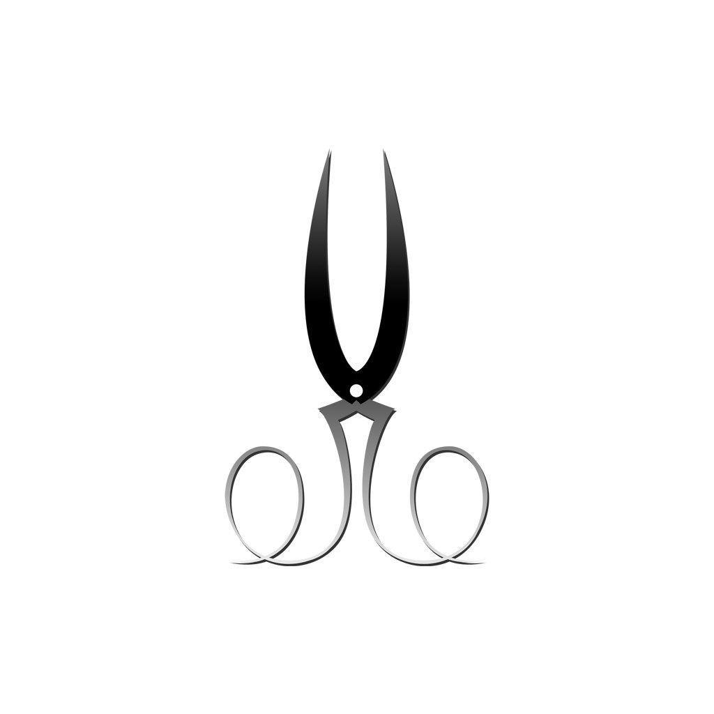 花式理发剪子矢量logo图标