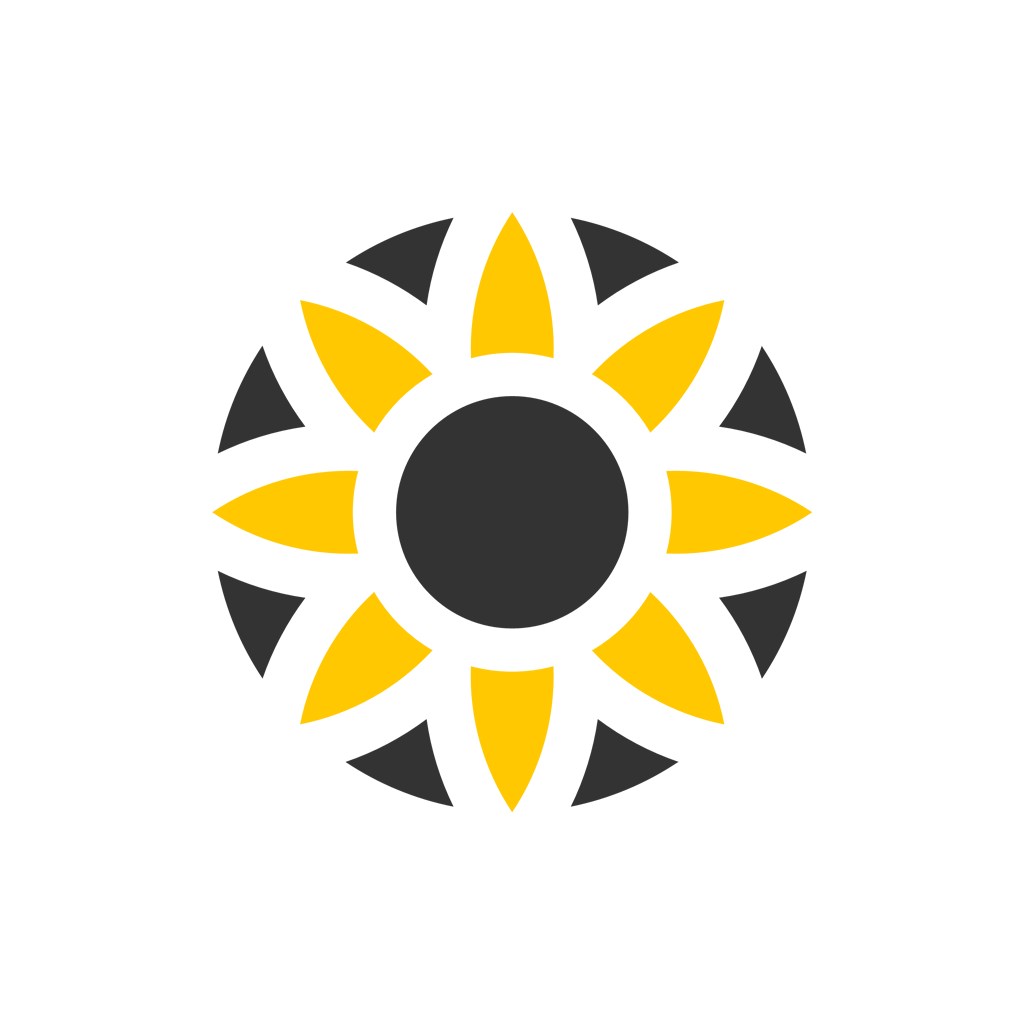 向日葵抽象标志矢量logo设计