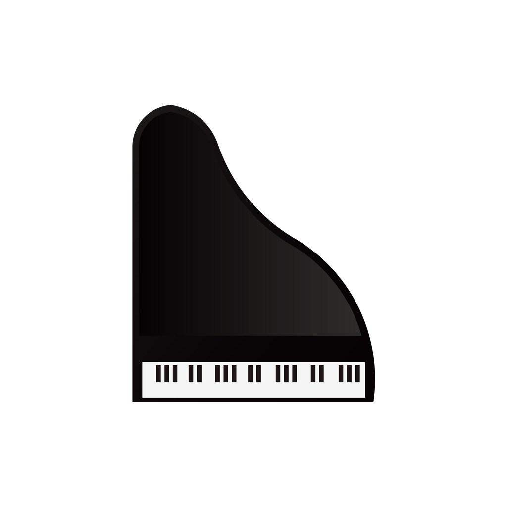 黑色钢琴艺术音乐相关矢量logo图标
