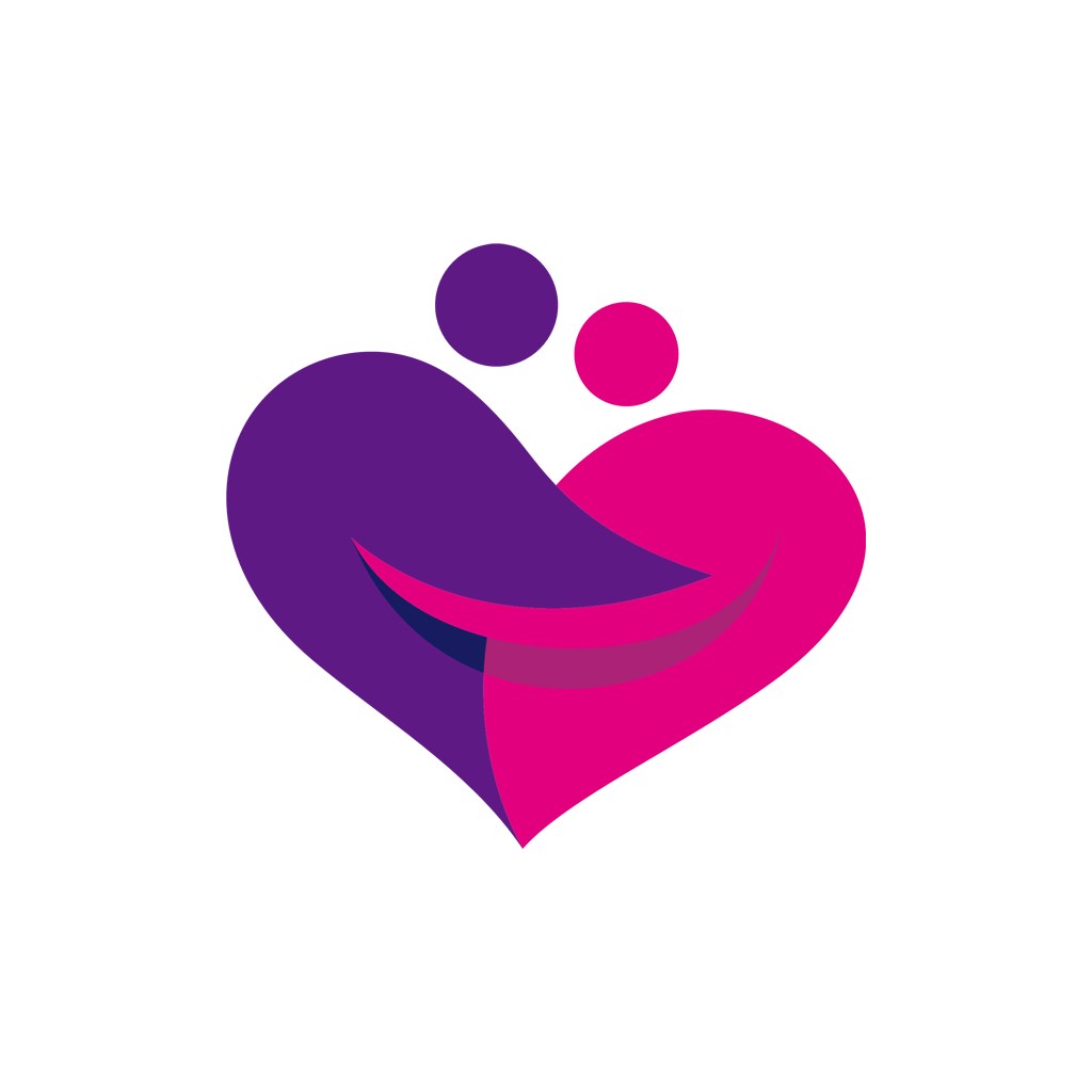 公益爱心logo设计-爱心人形笑脸logo图标素材下载