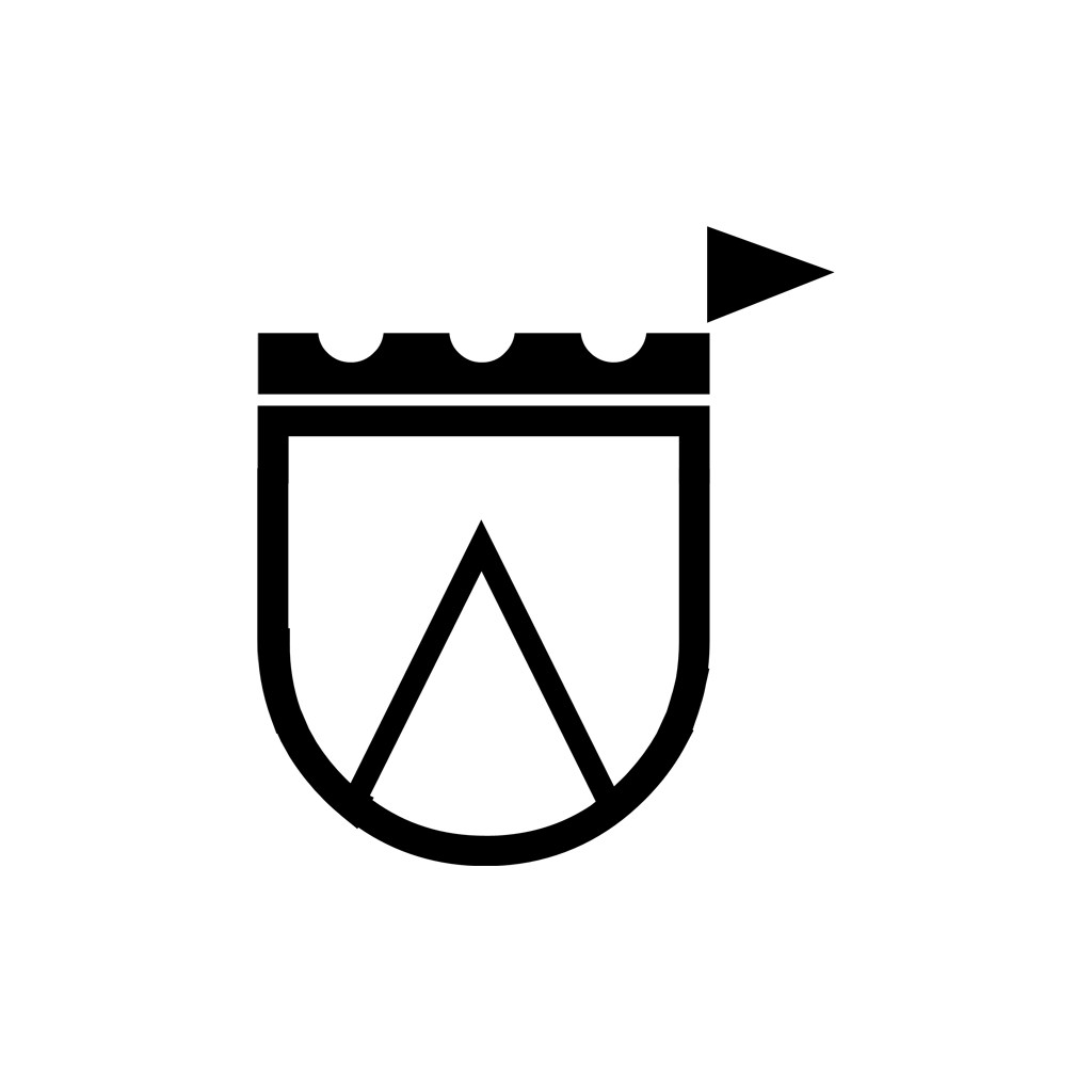 U形城堡矢量图形logo图标素材下载