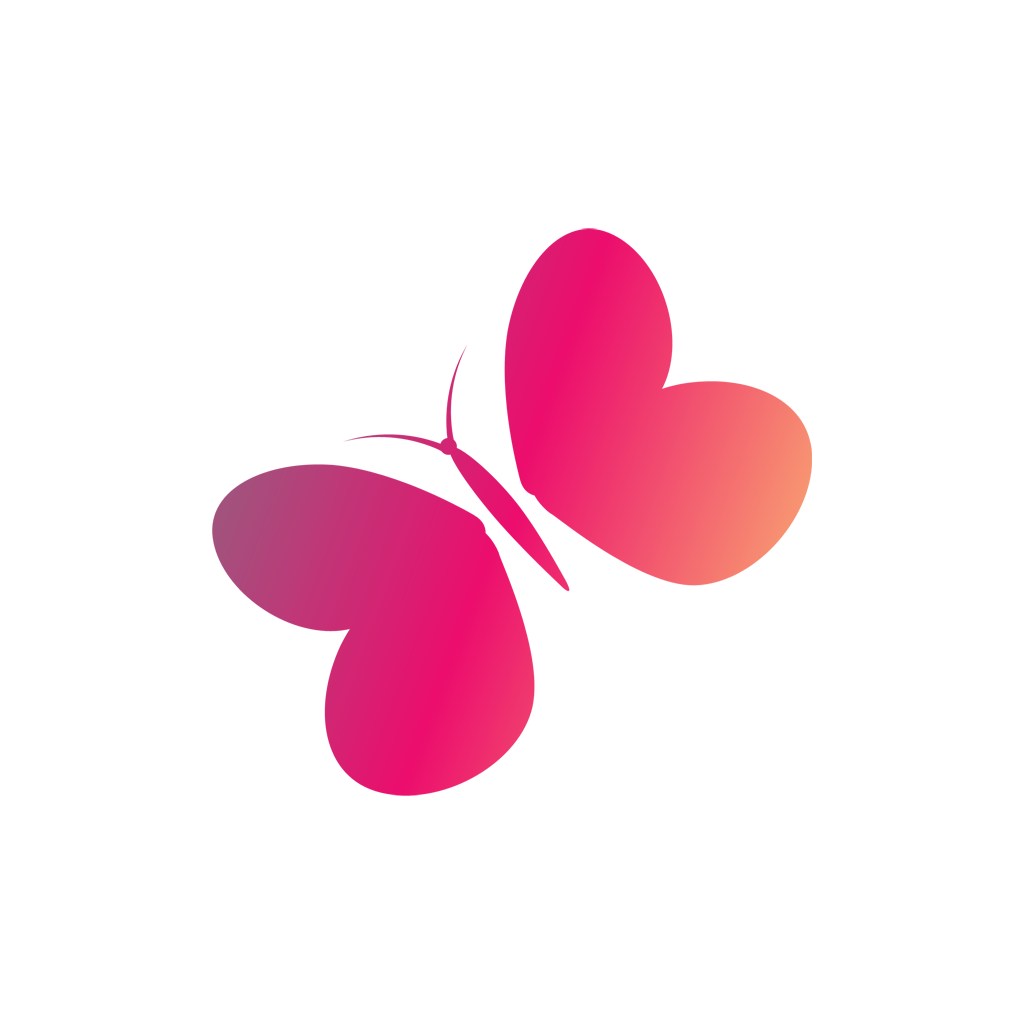 服饰时尚logo设计--粉色蝴蝶logo图标素材下载