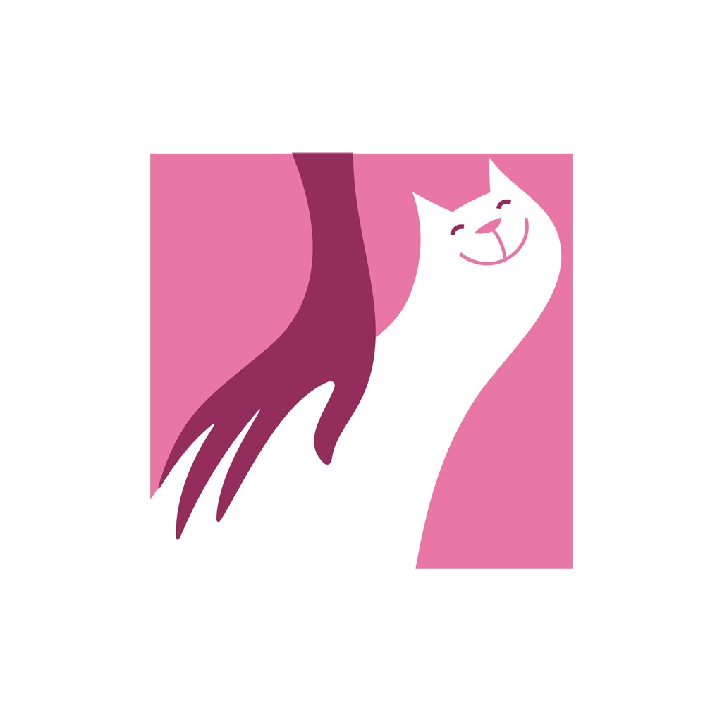 服饰时尚logo设计--笑脸猫logo图标素材下载
