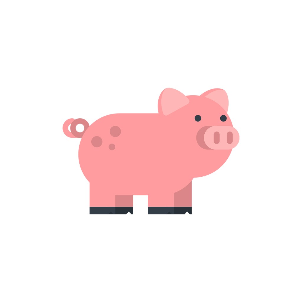 运动休闲logo设计--粉红小猪logo图标素材下载