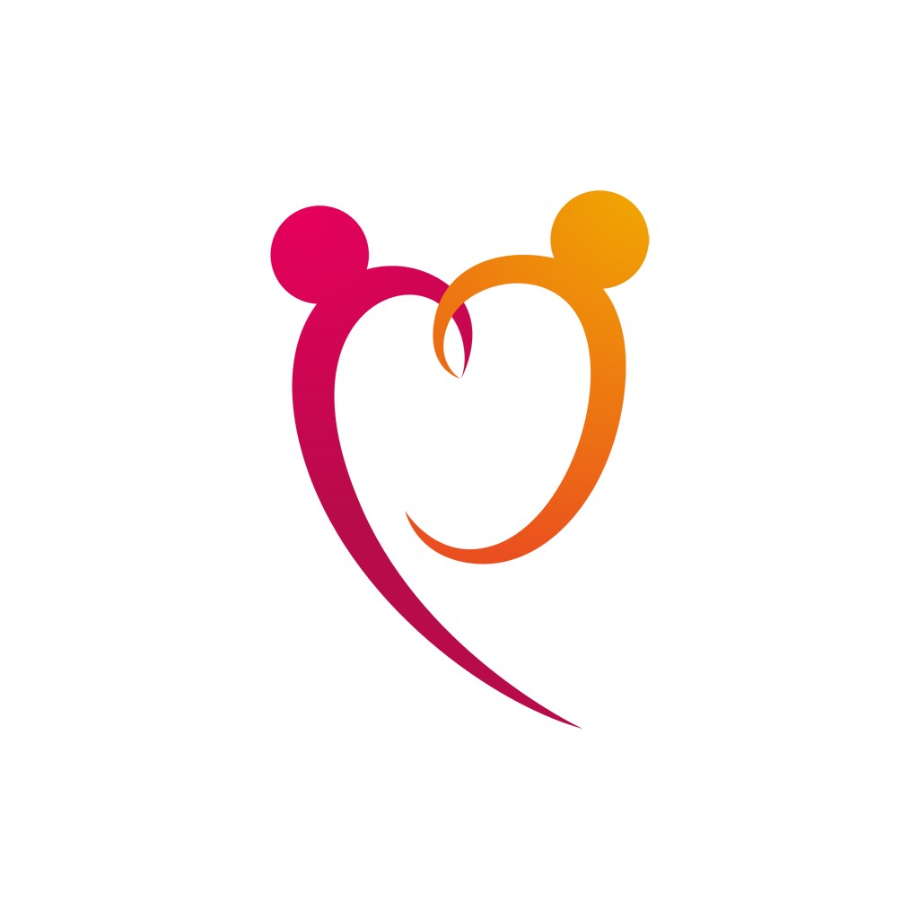 运动休闲logo设计--人型心形logo图标素材下载