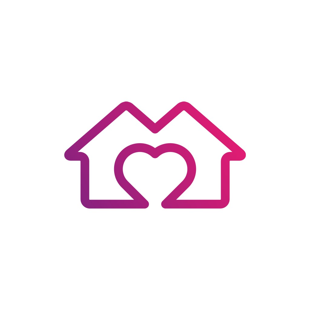家居地产logo设计--房屋爱心logo图标素材下载