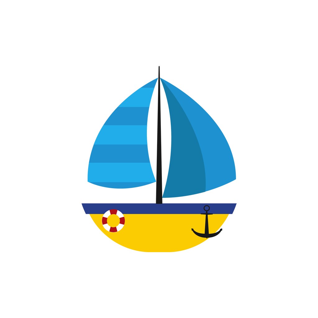 商务贸易logo设计--帆船logo图标素材下载