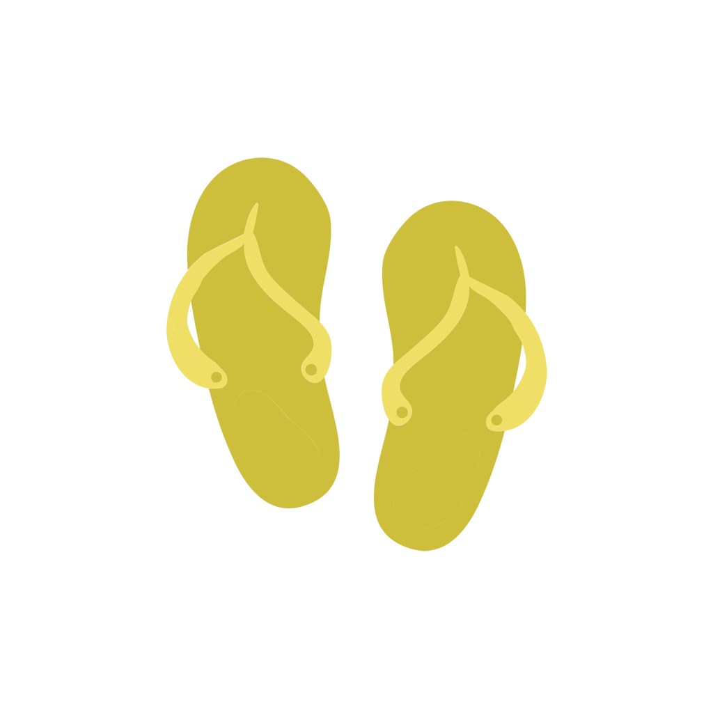 运动休闲logo设计--度假沙滩拖鞋logo图标素材下载