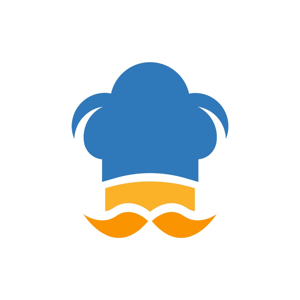 食品公司logo设计--厨师帽胡子logo图标素材下载