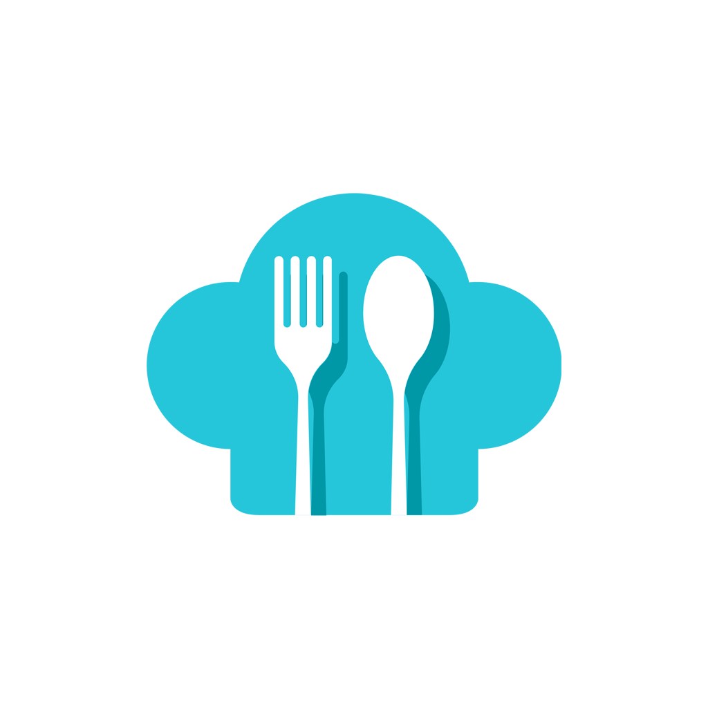 餐饮食品logo设计--刀叉厨师帽logo图标素材下载