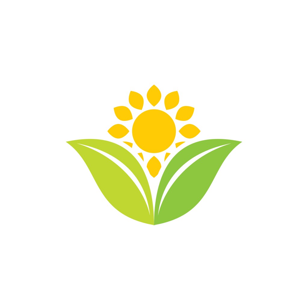 服饰时尚logo设计--花朵绿叶logo图标素材下载