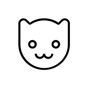 简单猫头像Logo图标