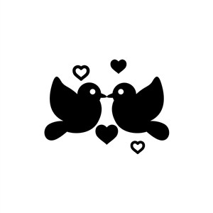 婚庆喜鹊交友爱情相关logo图标素材