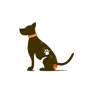 卡通猎犬矢量图标素材设计