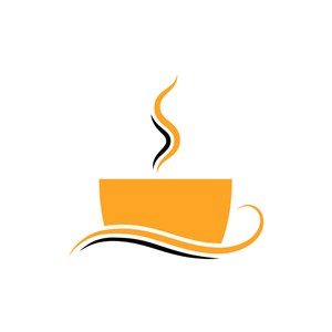 咖啡主题杯子形状矢量logo图标