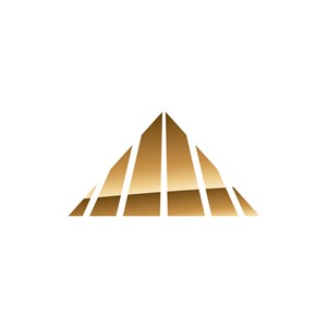 金色三角形矢量logo图标设计