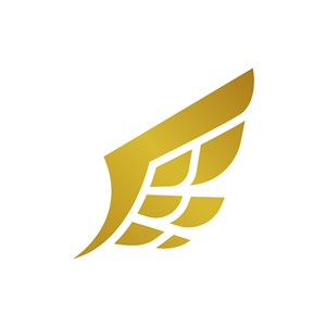 金色翅膀矢量logo图标素材设计