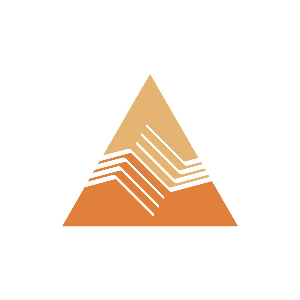 渐变橙色三角金融相关矢量logo图标