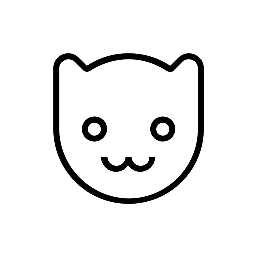 简单猫头像Logo图标
