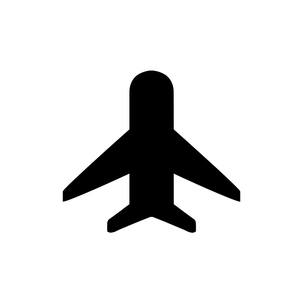 简单飞机形状logo素材图片