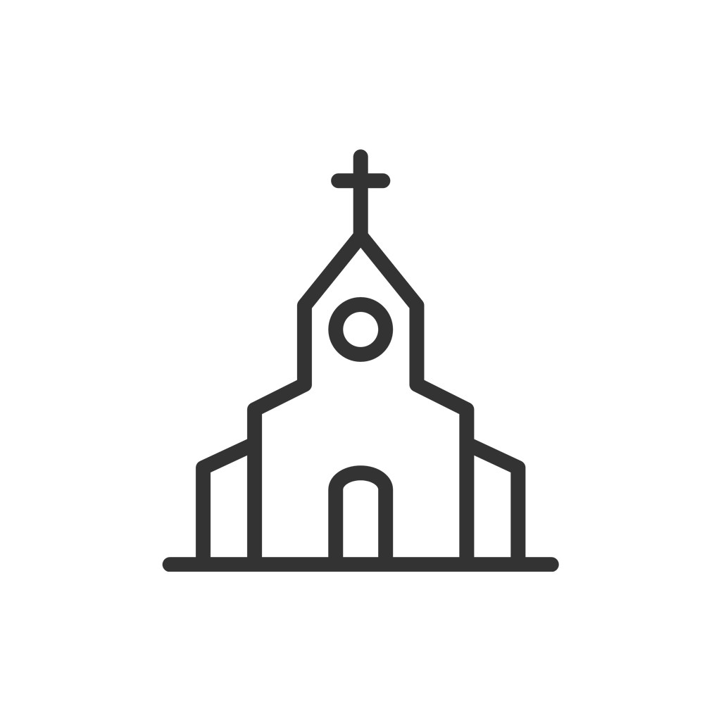 婚礼教堂矢量标识logo设计