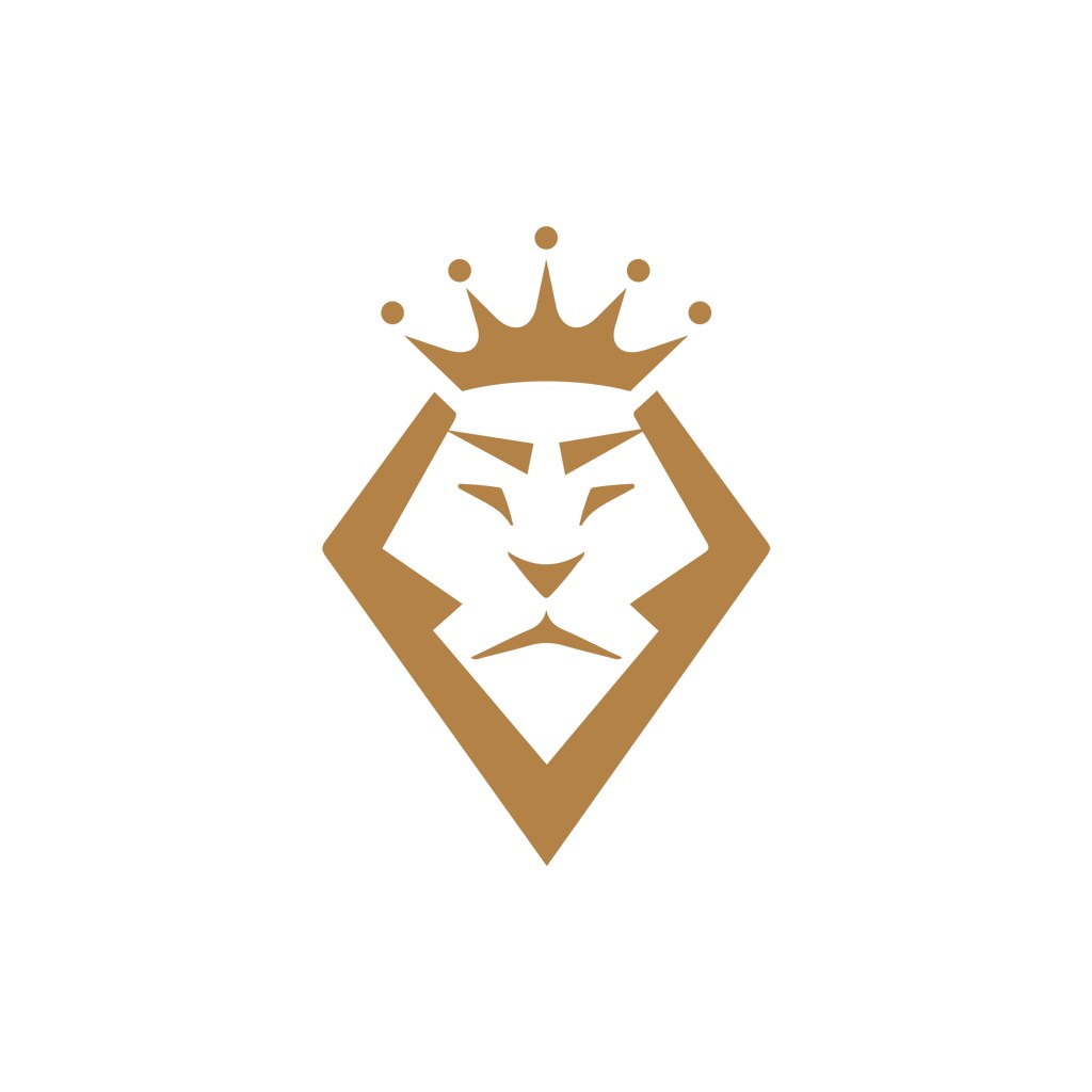 金色狮子皇冠品牌商标素材设计