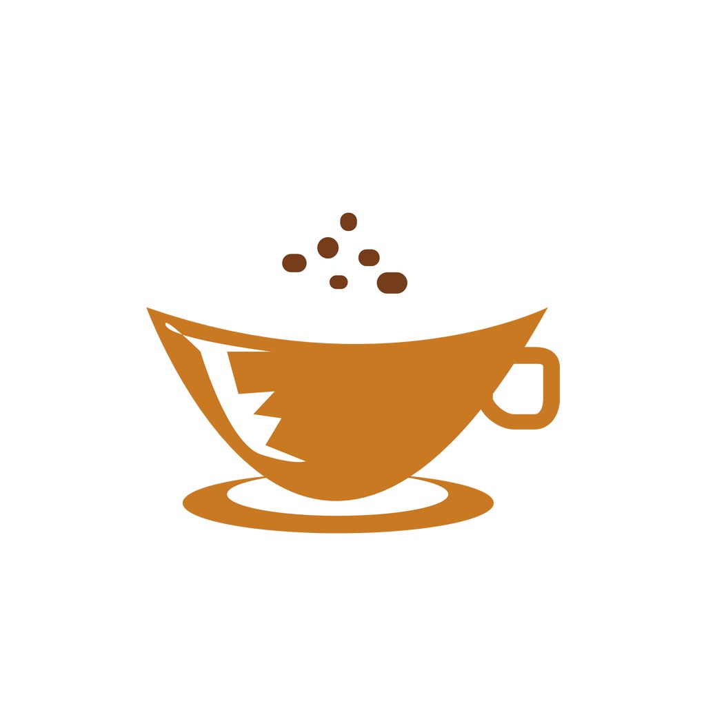 咖啡杯子形状矢量logo图标设计