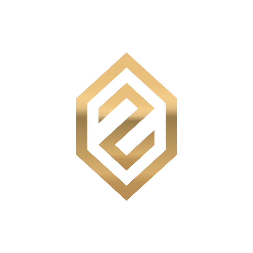 金色菱形字母Z矢量logo图标